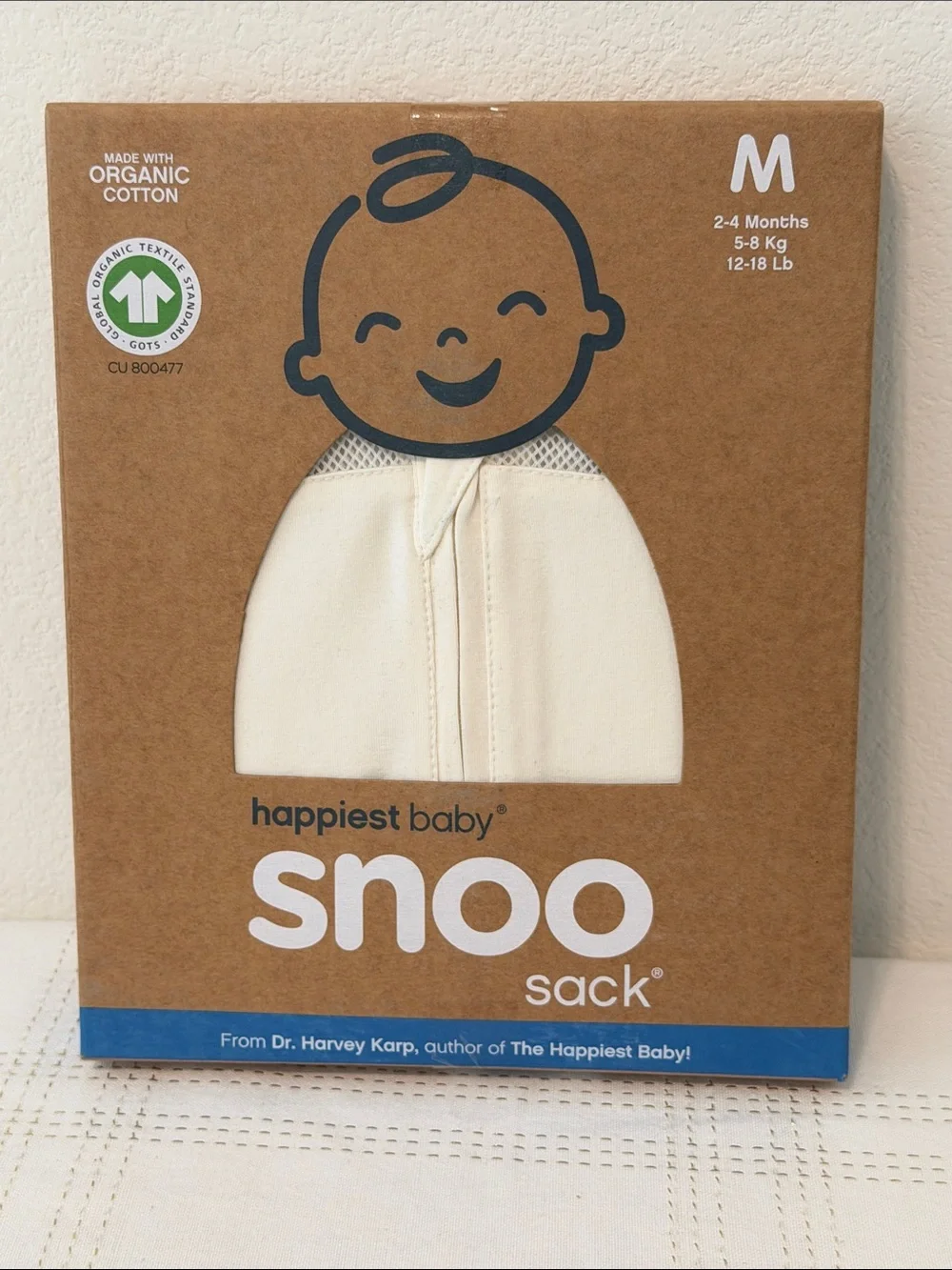 Happiest Baby Snoo Sleep Sack, Ivory, M, 2-4 months